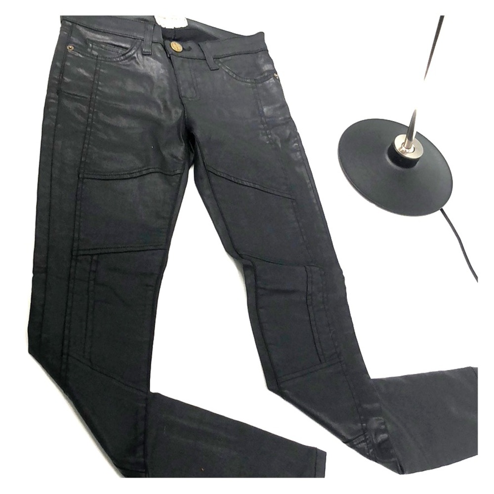 Current Elliot Waxed Moto Jeans